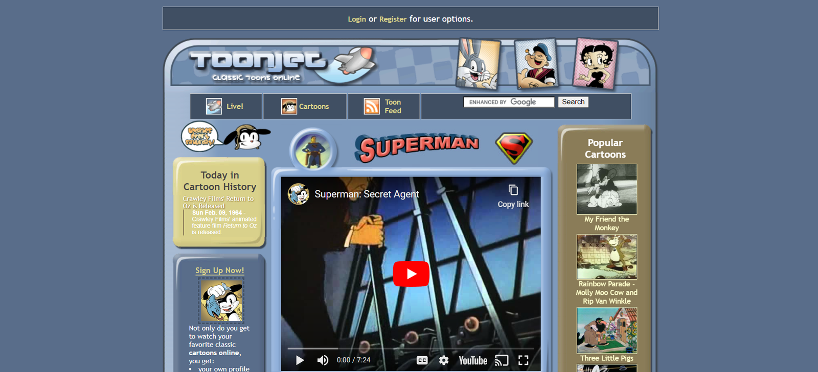 WATCH CARTOONS ONLINE FREE